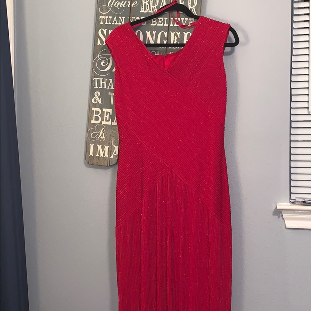 Alex Evening Red Glitter Formal